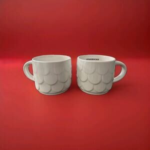 Starbucks White Mug - Mermaid Siren Scales Tail 14oz